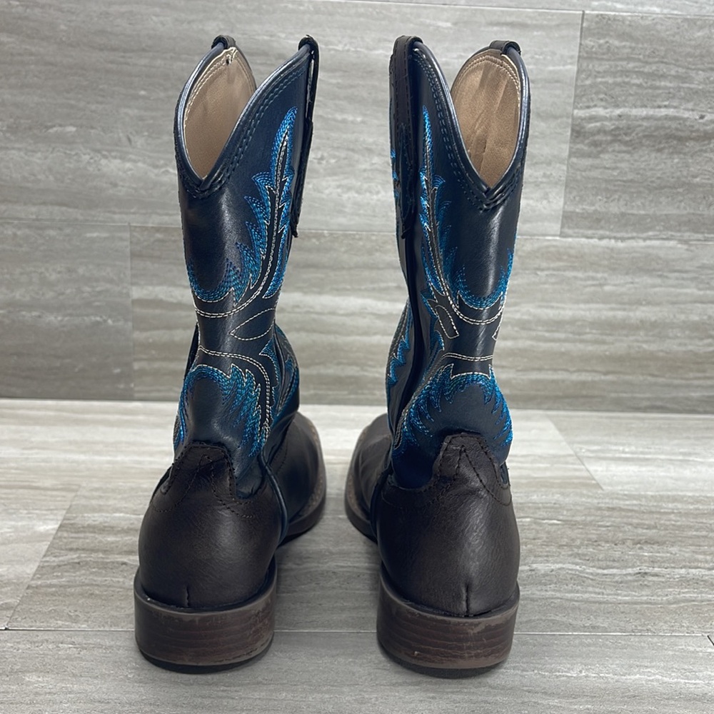 Roper Billy Square Toe Cowboy Boots Kids Size 1 - Picture 4 of 10